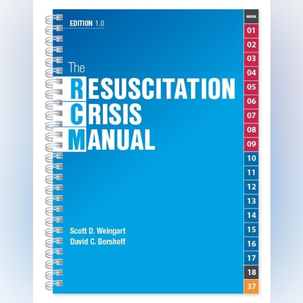 Resuscitation Crisis Manual — Blue Spiral-Bound Reference